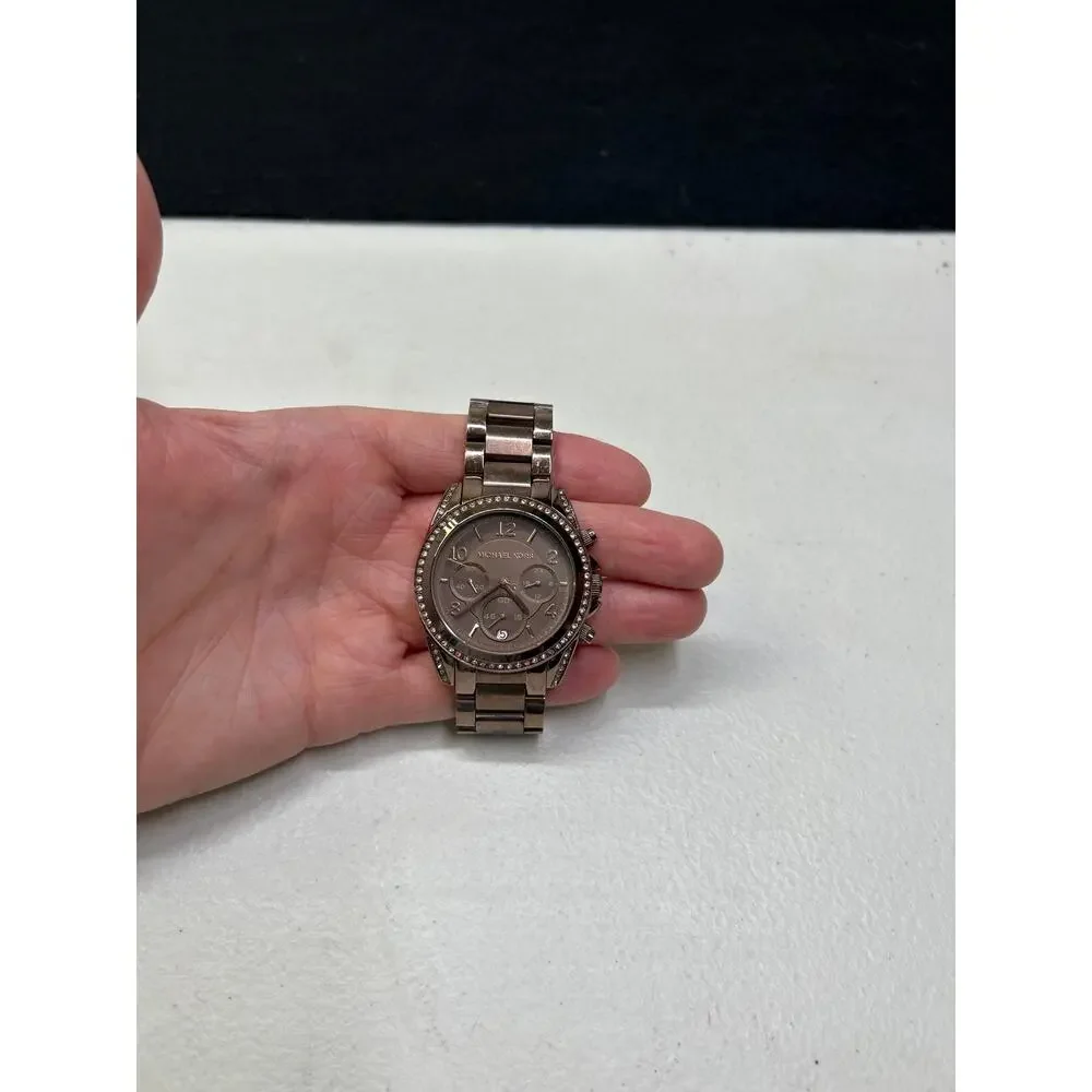 Michael Kors MK5493 Blair Chronograph Brown Gold Women's PVD Watch